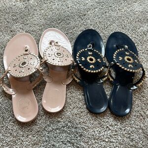 2 pairs Jack Rogers Jelly flip flops